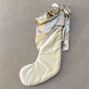 Anthropologie Velvet Stocking in Ivory
